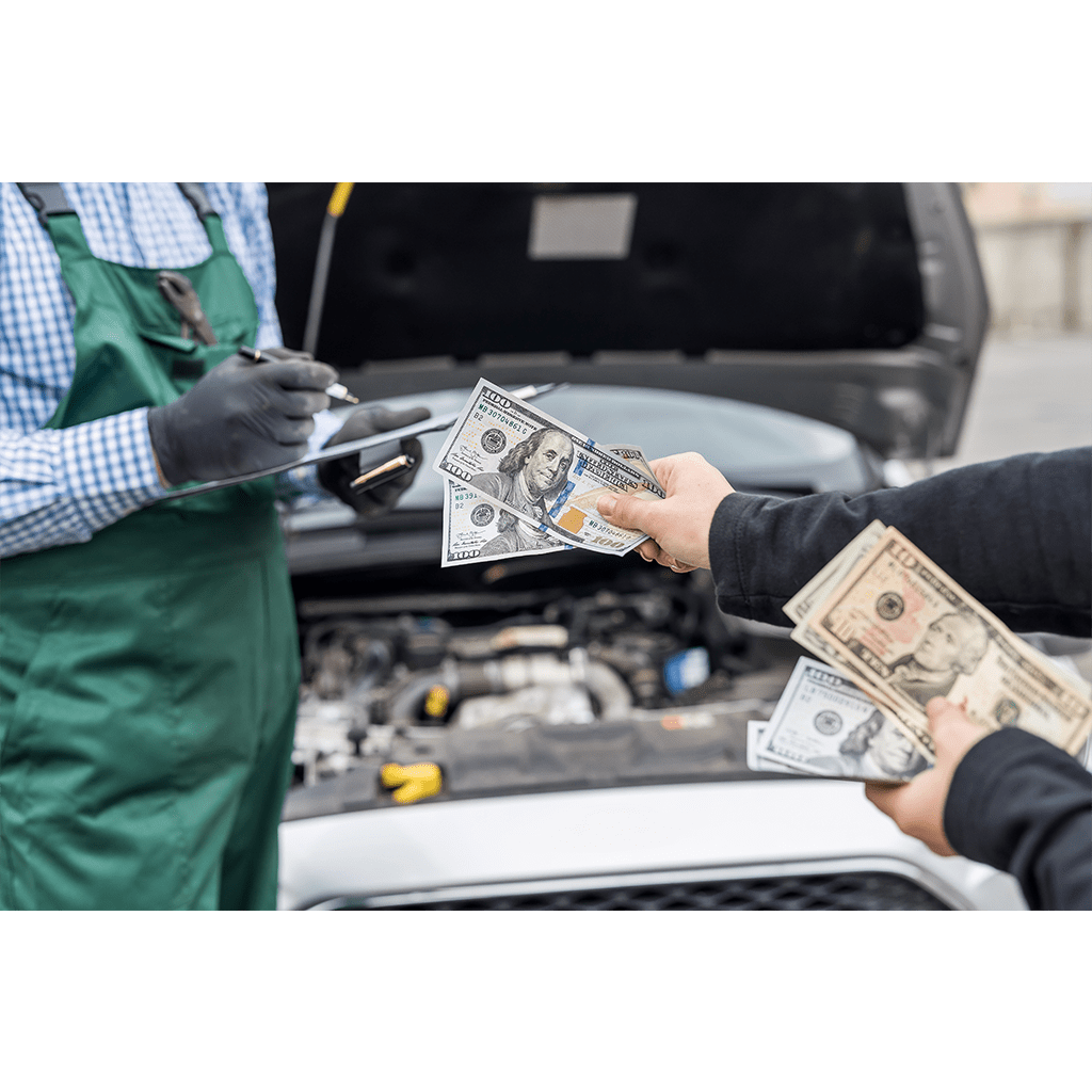 Take cash from Auto dismantlers of dismantled vehicle